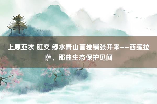 上原亞衣 肛交 绿水青山画卷铺张开来——西藏拉萨、那曲生态保护见闻