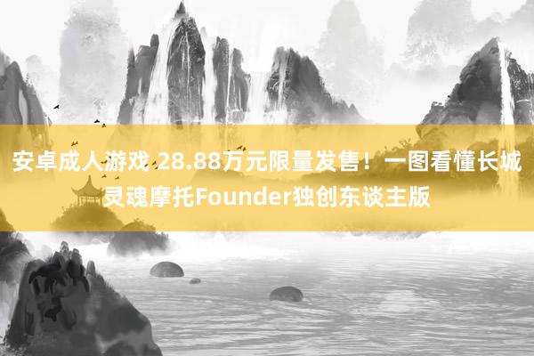 安卓成人游戏 28.88万元限量发售！一图看懂长城灵魂摩托Founder独创东谈主版